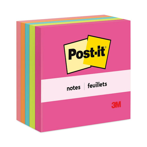 Post-it Notes Original Pads in Poptimistic Collection Colors, 3" x 3", 100 Sheets/Pad, 5 Pads/Pack