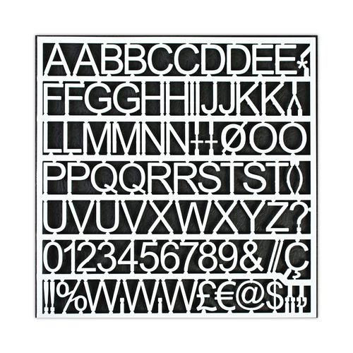 MasterVision Set of Plastic Letter Board Letters, Numbers and Symbols, 1" Tall, White Characters, 270 Pieces