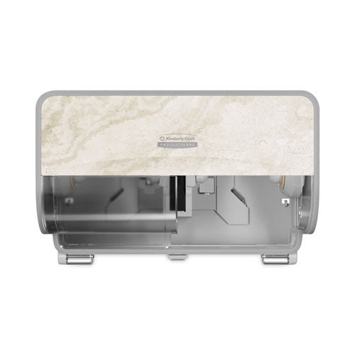 Kimberly-Clark Professional* ICON Coreless Standard Roll Toilet Paper Dispenser, 8.43 x 13 x 7.25. Warm Marble