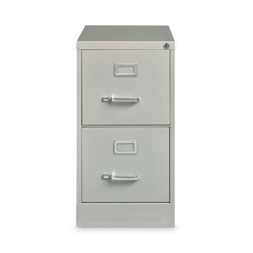 Alera Two-Drawer Economy Vertical File, Letter-Size File Drawers, 15" x 26.5" x 28.37", Light Gray