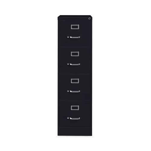 Alera Four-Drawer Economy Vertical File, Letter-Size File Drawers, 15" x 22" x 52", Black