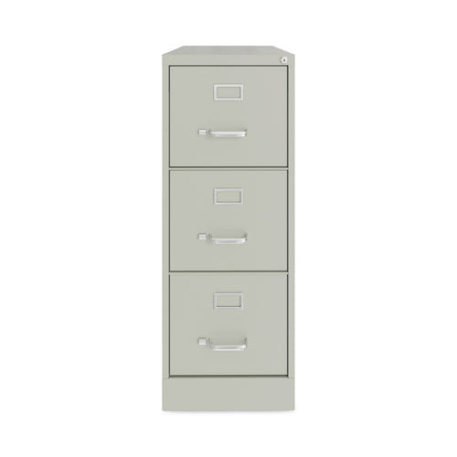 Alera Three-Drawer Economy Vertical File, Letter-Size File Drawers, 15" x 22" x 40.19", Light Gray