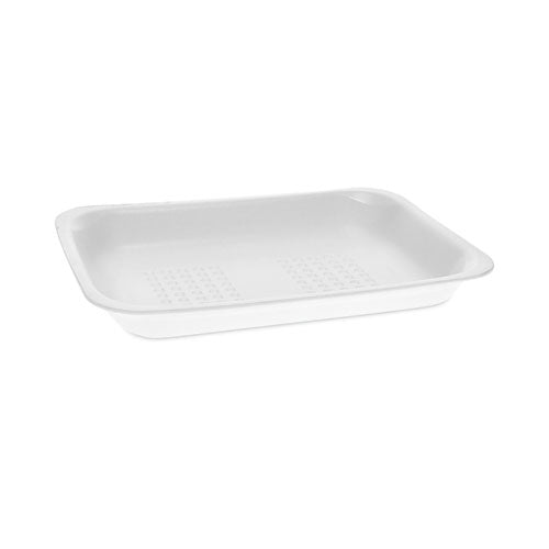Pactiv Evergreen Meat Tray, #2, 8.4 x 5.9 x 1.2, White, Foam, 500/Carton