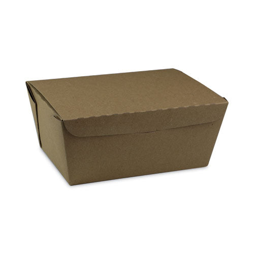 Pactiv Evergreen EarthChoice OneBox Paper Box, 66 oz, 6.5 x 4.5 x 3.3, Brown, 160/Carton