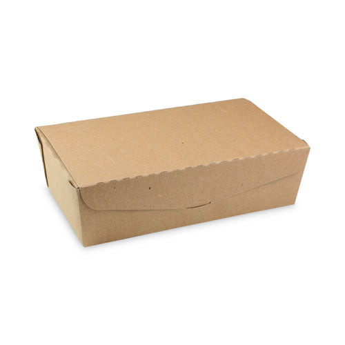 Pactiv Evergreen EarthChoice OneBox Paper Box, 77 oz, 9 x 4.9 x 2.8, Brown, 162/Carton