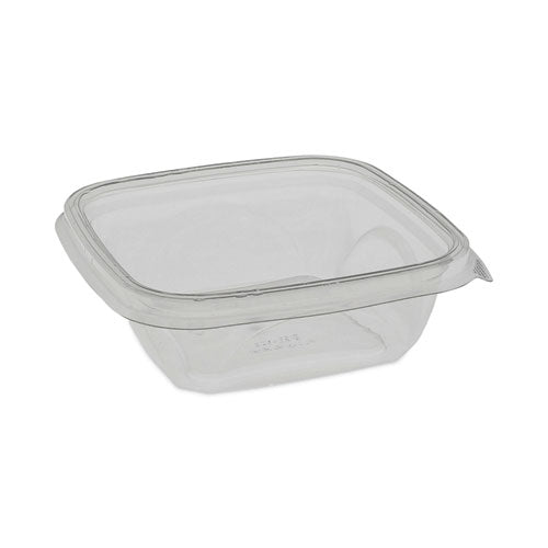 Pactiv Evergreen EarthChoice Square Recycled Bowl, 12 oz, 5 x 5 x 1.62, Clear, Plastic, 504/Carton
