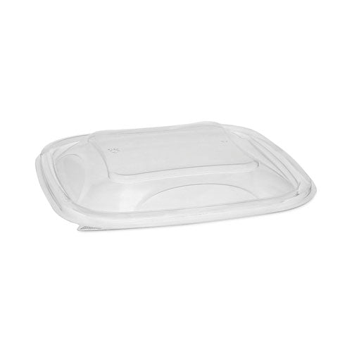 Pactiv Evergreen EarthChoice Recycled PET Container Lid, For 24 to 32 oz Container Bases, 7.37 x 7.37 x 0.83, Clear, Plastic, 300/Carton