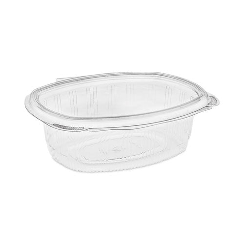 Pactiv Evergreen EarthChoice Recycled PET Hinged Container, 24 oz, 7.37 x 5.87 x 2.37, Clear, Plastic, 280/Carton