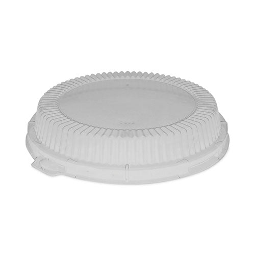Pactiv Evergreen ClearView Dome-Style Lid with Tabs, Fluted, 6.2" Diameter x 1.1"h, Clear, Plastic, 504/Carton