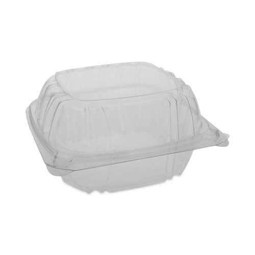 Pactiv Evergreen SENSATION SmartLock Hinged Lid Container, 5.7 x 6 x 3.1, Clear, Plastic, 500/Carton