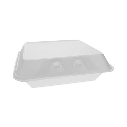 Pactiv Evergreen SmartLock Foam Hinged Lid Container, X-Large, 9.5 x 10.5 x 3.3, White, 250/Carton