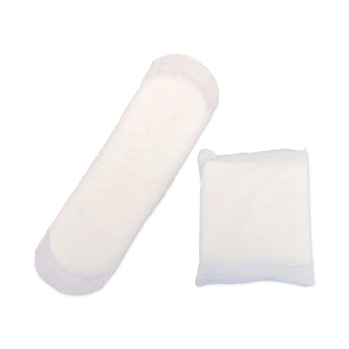 HOSPECO Generic Packaged Sanitary Pads, Regular Absorbency, 500/Carton