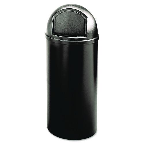 Rubbermaid Commercial Marshal Classic Container, 15 gal, Plastic, Black