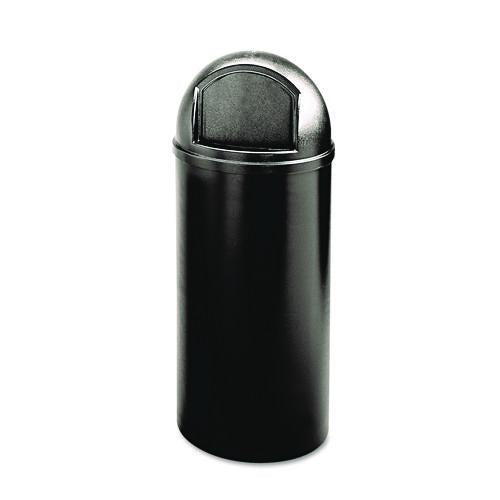 Rubbermaid Commercial Marshal Classic Container, 25 gal, Plastic, Black