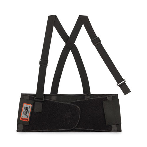 ergodyne ProFlex 1650 Economy Elastic Back Support Brace, 4X-Large, 52" to 58" Waist, Black
