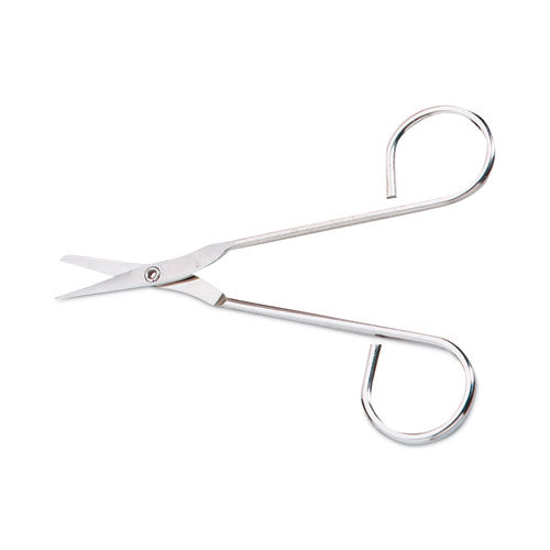First Aid Only Scissors, 4.5" Long, Straight Nickel Handle