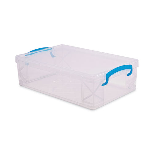 Advantus Super Stacker Large Pencil Box, 9" x 5.5" x 2.62", Clear
