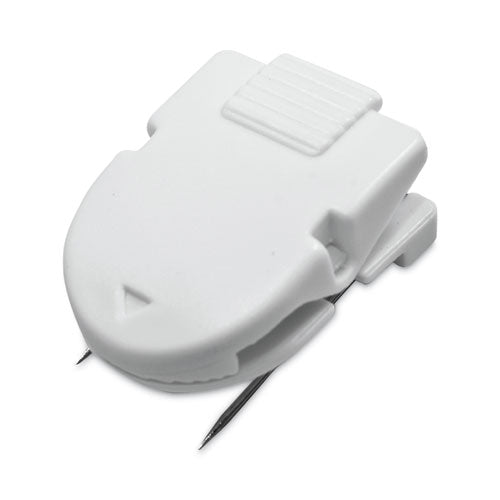 Advantus Wall Clips for Fabric Panels, 40 Sheet Capacity, White, 4/Pack
