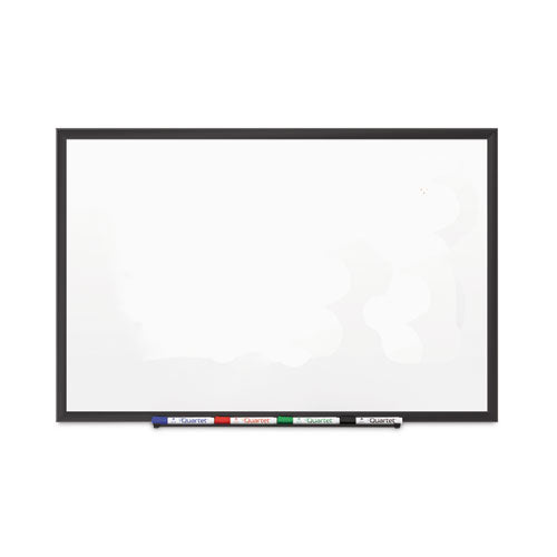 Quartet Classic Series Porcelain Magnetic Dry Erase Board, 60" x 36", White Surface, Black Aluminum Frame