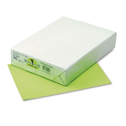Pacon Kaleidoscope Multipurpose Colored Paper, 24 lb Bond Weight, 8.5 x 11, Hyper Lime, 500/Ream