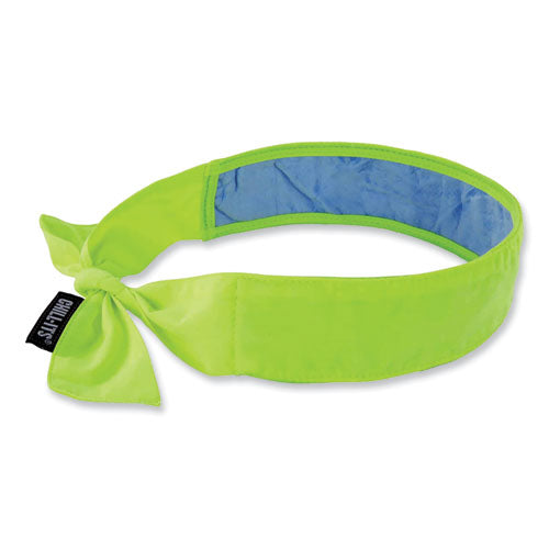 ergodyne Chill-Its 6700CT Cooling Bandana PVA Tie Headband, One Size Fits Most, Lime