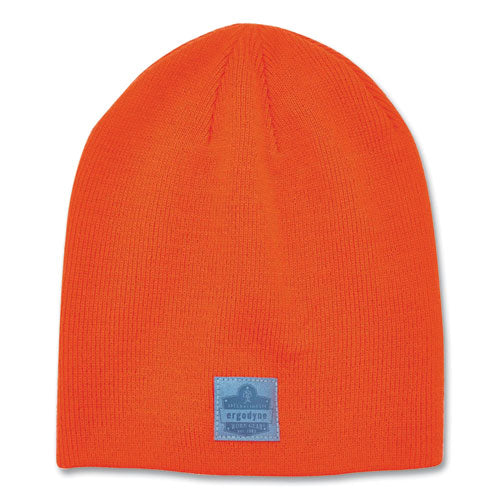 ergodyne N-Ferno 6812 Rib Knit Beanie, Acrylic, One Size Fits Most, Orange