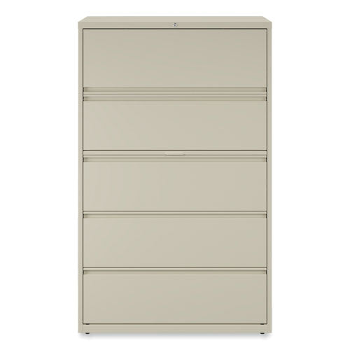 Alera Lateral File, 5 Legal/Letter/A4/A5-Size File Drawers, Putty, 42" x 18.63" x 67.63"