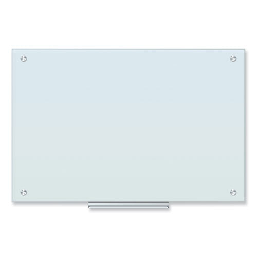 U Brands Glass Dry Erase Board, 36" x 24" (Actual Size: 35" x 23"), White Surface