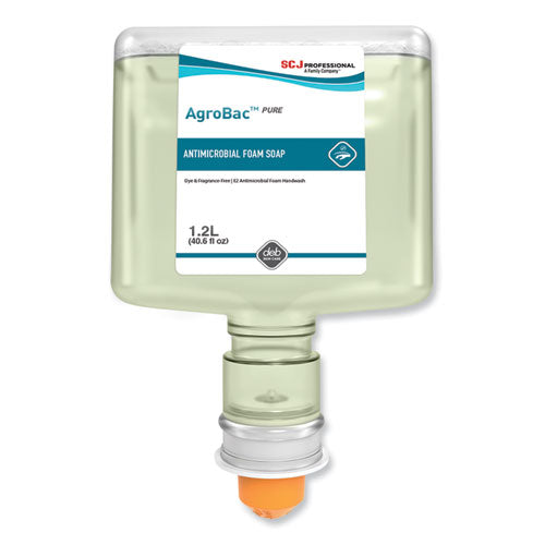 SC Johnson Professional AgroBac Pure Foam Wash Touch Free Cartridge Refill, Unscented, 1.2 L, 3/Carton