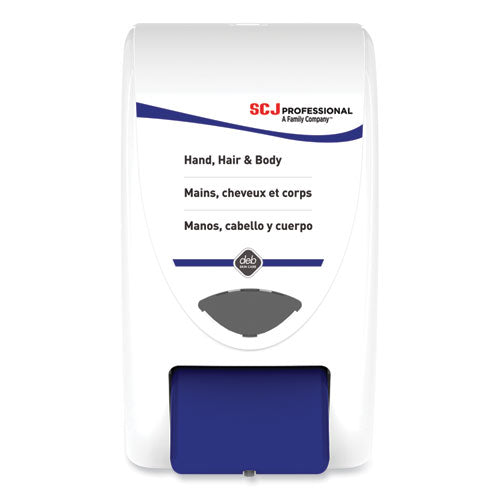 SC Johnson Professional Cleanse Hand, Hair and Body Dispenser, 2 L, 6.4 x 5.7 x 11.5, White/Blue, 8/Carton