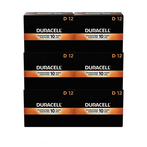 Duracell CopperTop Alkaline D Batteries, 72/Carton