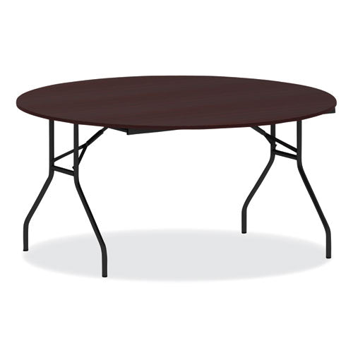 Alera Round Wood Folding Table, 59" Diameter x 29.13h, Mahogany