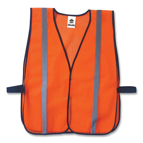 ergodyne GloWear 8020HL Non-Certified Standard Vest, Polyester, One Size Fits Most, Orange
