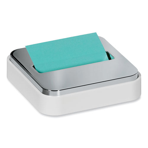 Post-it Pop-up Notes Super Sticky Steel Top Dispenser, For 3 x 3 Pads, White/Steel