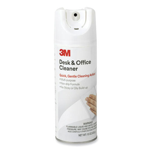 3M Desk and Office Spray Cleaner, Unscented, 15 oz Aerosol Spray