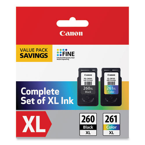 Canon 3706C005 (CL-261XL/PG-260XL) High-Yield Ink, Black/Color