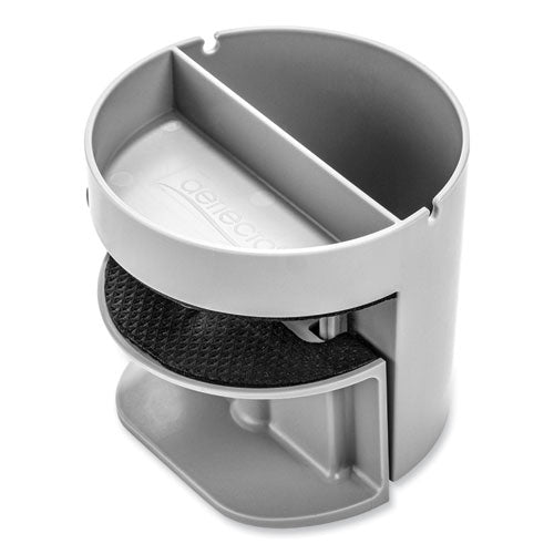 deflecto Standing Desk Small Desk Organizer, Two Sections, 3.85 x 3.85 x 3.54, Gray