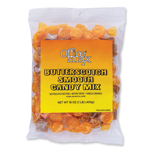 Office Snax Candy Assortments, Butterscotch Smooth Candy Mix, 1 lb Bag