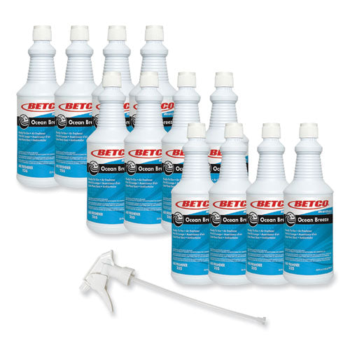 Betco BestScent Ocean Breeze RTU Deodorizer, Ocean Breeze Scent, 32 oz Spray Bottle, 12/Carton