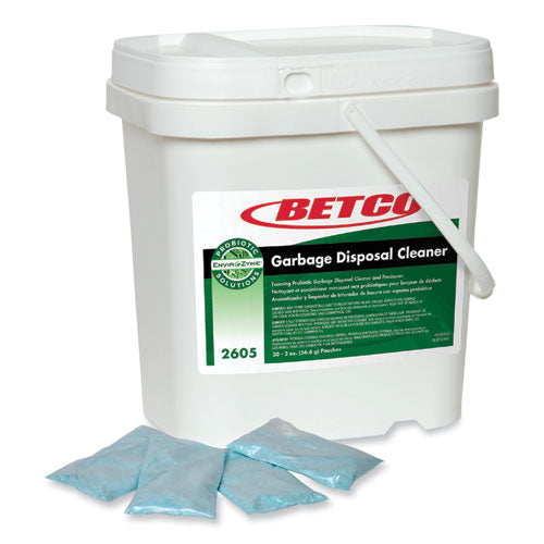 Betco Green Earth Garbage Disposal Cleaner, 2 oz Packet, 30/Carton