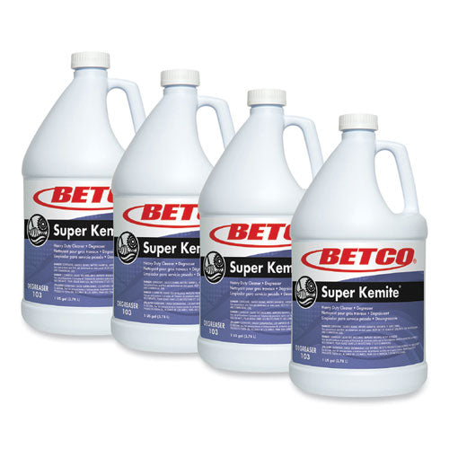Betco Super Kemite Butyl Degreaser, 1 gal Bottle, 4/Carton