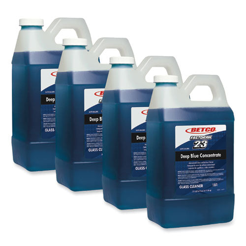 Betco Deep Blue FastDraw Glass and Surface Cleaner, 2 L Bottle, 4/Carton