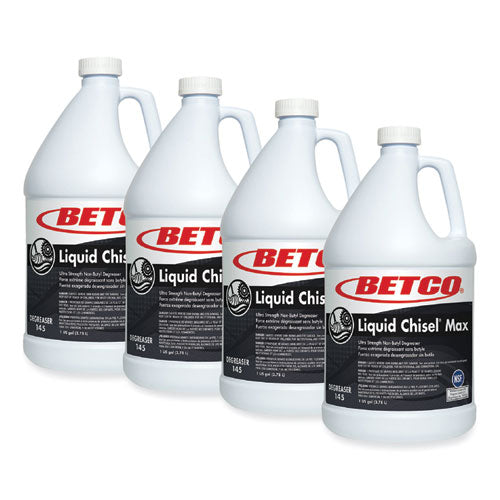 Betco Liquid Chisel Max Non-Butyl Degreaser, 1 gal Bottle, 4/Carton