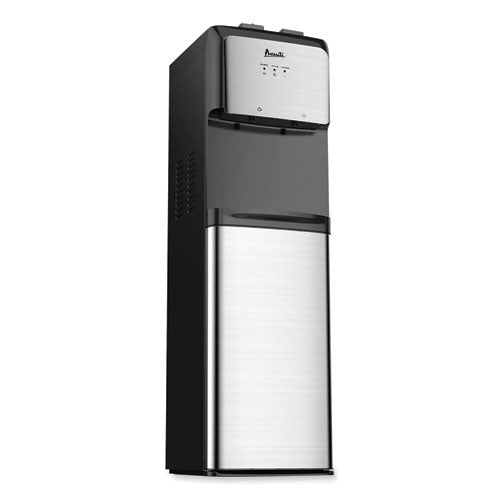 Avanti Bottom Loading Water Dispenser with UV Light, 3 gal to 5 gal, 12.25 x 14 x 41.25, Black/Stainless Steel