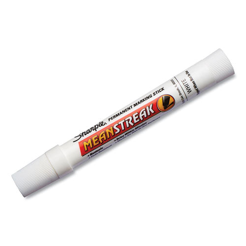 Sharpie Mean Streak Marking Stick, Broad Bullet Tip, White