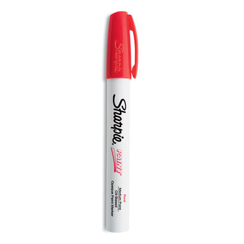 Sharpie Permanent Paint Marker, Medium Bullet Tip, Red