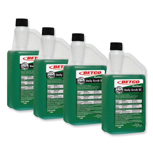 Betco Daily Scrub SC Floor Cleaner, 32 oz Bottle, 6/Carton