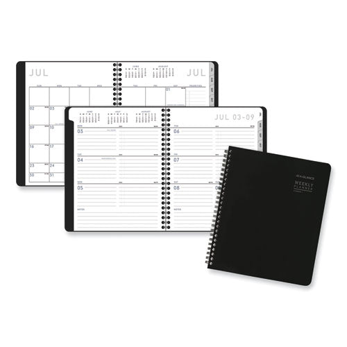 AT-A-GLANCE Contempo Lite Academic Year Weekly/Monthly Planner, 8.75 x 7.87, Black Cover, 12-Month (July to June): 2025 to 2026