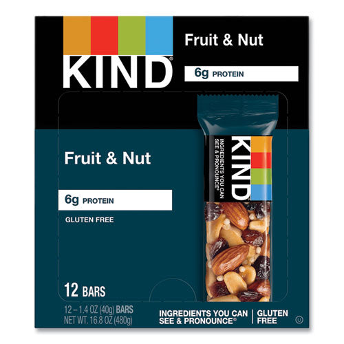 KIND Fruit and Nut Bars, Fruit and Nut Delight, 1.4 oz Bar, 12/Box