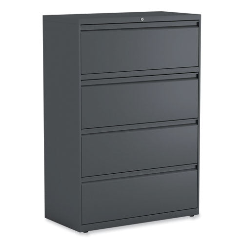 Alera Lateral File, 4 Legal/Letter/A4/A5-Size File Drawers, Charcoal, 36" x 18.63" x 52.5"
